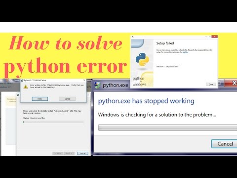 How to solve python error |windows 8 , 8.1, 10