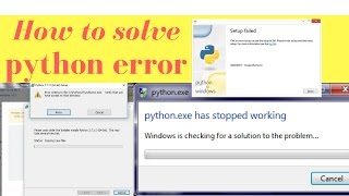How to solve python error |windows 8 , 8.1, 10