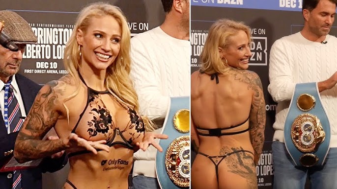 WOW! EBANIE BRIDGES STUNS CROWD IN SAN FRANCISCO WITH CHEEKY WEIGH IN ON  HANEY PROGRAIS UNDERCARD - YouTube