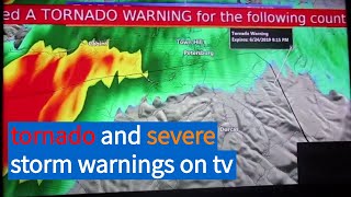 Tornado And Thunderstorm Warnings On The Tv - 62419