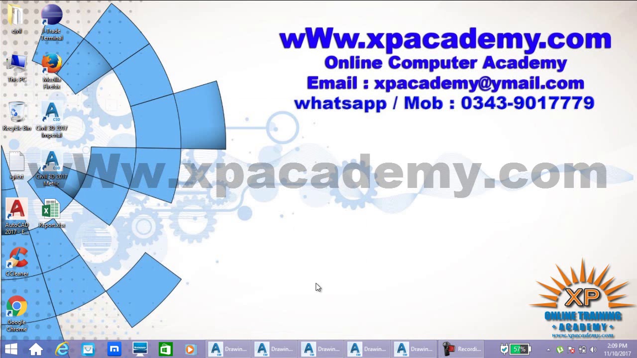 AutoCAD Civil 3d urdu Tutorials | New Drawing | xpacademy - YouTube