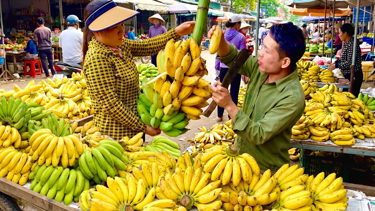 100 Days Peaceful Farm: Harvesting Ripe Bananas to Sell at the Market - Cooking Sticky Rice Together