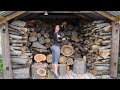 Authentic Building Log Cabin in the Backyard | Couple Improves their Home