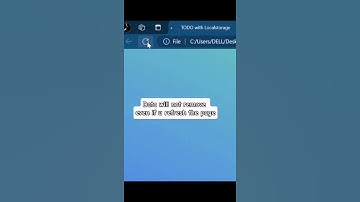 TODO app with Local storage