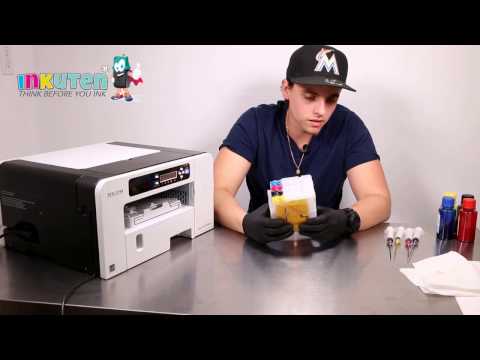 INKUTEN Refillable Ink Cartridges Installation Ricoh 3110 SG3100 SG3100SNW Sublimation Printer INKUTEN Refillable Ink Cartridges Installation Ricoh 3110 SG3100 SG3100SNW Sublimation Printer