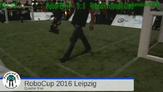 RoboCup 2016 Leipzig Humanoid Kid Size Quarter Final Rhoban Football Club vs. RoboFEI-HT