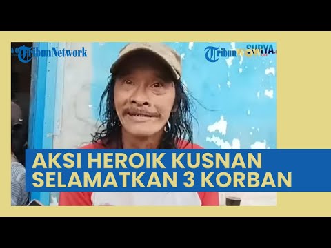 AKSI HEROIK, Sosok Ini Berhasil Selamatkan 3 Perahu Tambangan Tenggelam di Kemlaten Surabaya