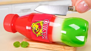 Fancy Miniature Haribo Jelly Bottle Recipe | Awesome Miniature Watermelon Jelly Recipe Idea