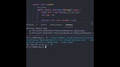 Java Program to print the sum of all the items of the array | #shorts  #CodingBuddy #JAVA
