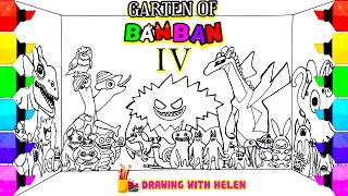 Garten Of Banban 4 Coloring Pages / How to Color New Monsters / Warriyo   - Mortals [NCS] screenshot 4