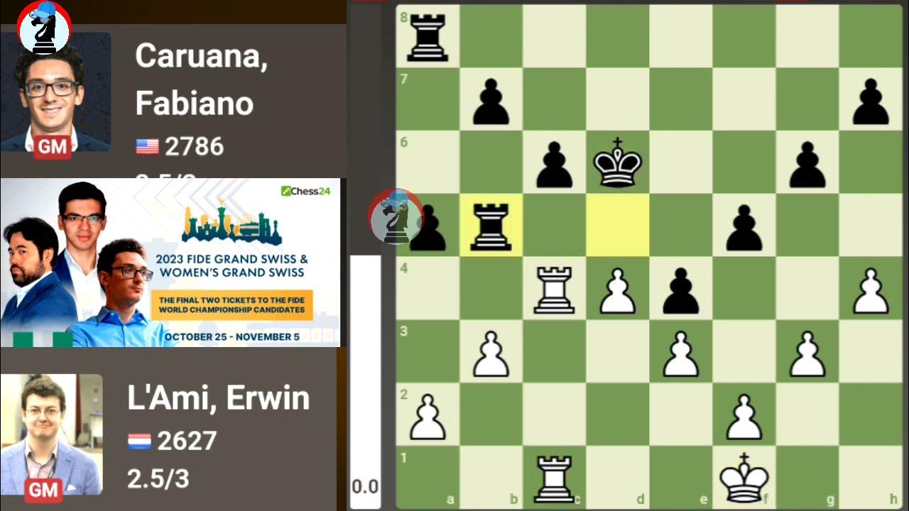 Grand Swiss 2023 Intense duel - L'Ami vs Caruana 