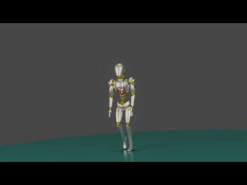 ROBOT WALKING loop animation in blender2.8