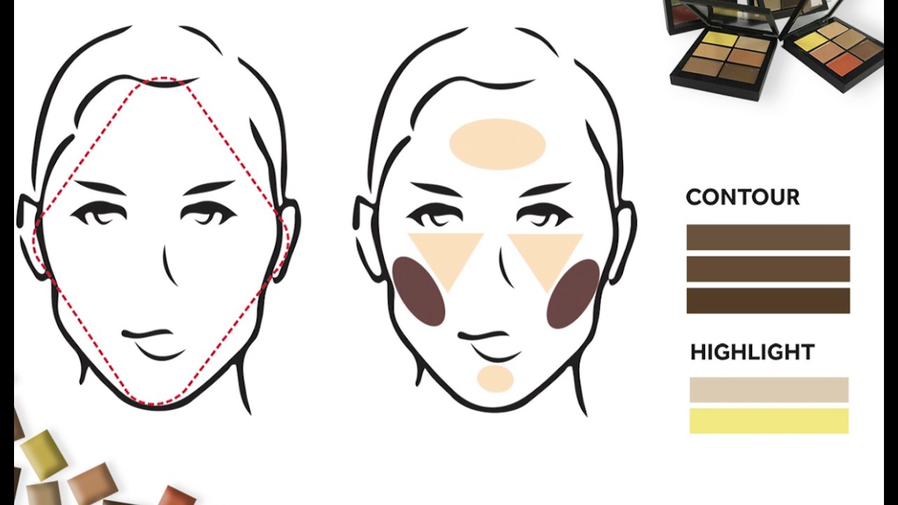 How to Identify DIAMOND Face shape and Contour and ...
 Diamond Shaped Face Contouring