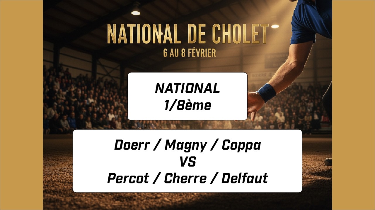 Miniature : 1/8 FINALE | COPPA - MAGNY - DOERR vs Percot - Cherre - Delfaut | Choc du Dimanche Matin