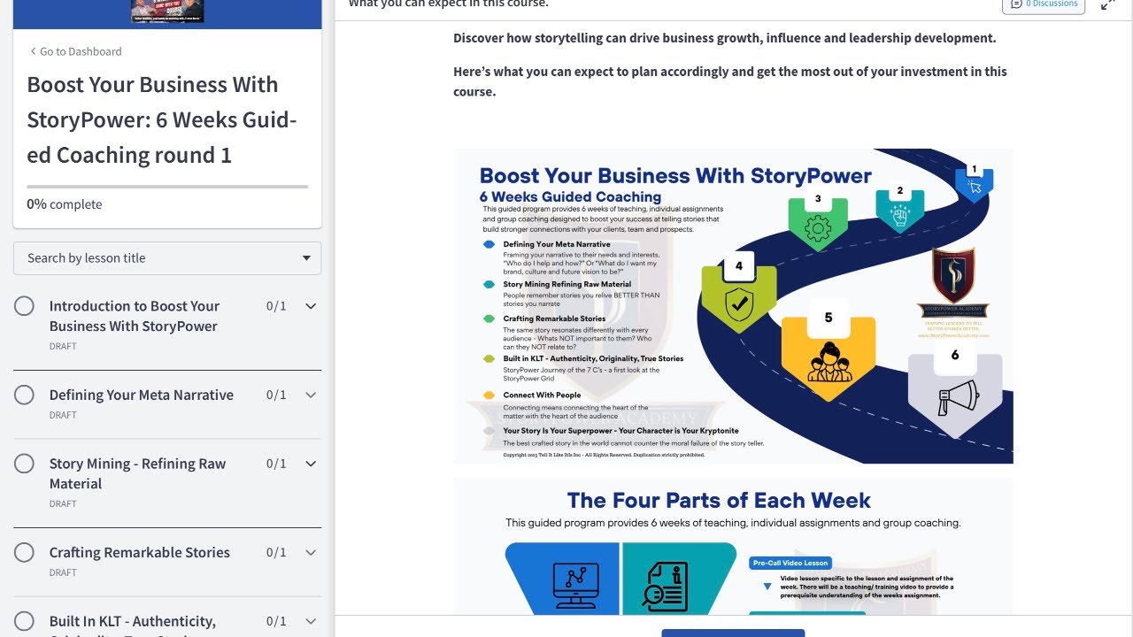 Boost Your Business With StoryPower - 6 Weeks Guided Coaching Course