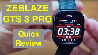 ZEBLAZE GTS 3 PRO Apple Watch Shaped BT Call Always-On AMOLED Screen IP68 Smartwatch: Quick Overview
