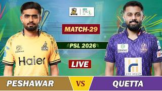 PESHAWAR ZALMI vs QUETTA GLADIATORS 29th MATCH LIVE | PSL 2026 LIVE | PZ VS QG LIVE COMMENTARY