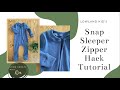 Lowland Kid's Snap Sleeper Zipper Hack Sewing Tutorial