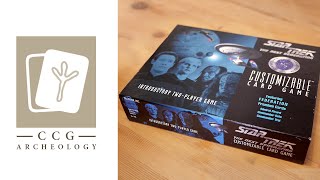 Открытие/распаковка вводной игры для двух игроков Star Trek CCG (STCCG) - CCG Archeology