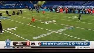 Details Nick Marshall passing at The 2015 NFL Scouting Combine Guide