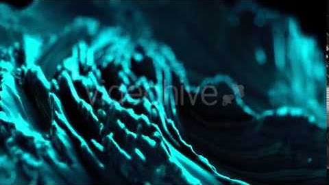 Animated Dark Blue Abstract 3d Fractal Waves of Particles Defocused Bokeh Seamless Loop