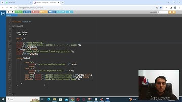 AHMET TALHA SELEN, C PROGRAMLAMA DİLİ ÖDEV6: WHİLE VE SWITCH CASE İLE HESAP MAKİNESİ