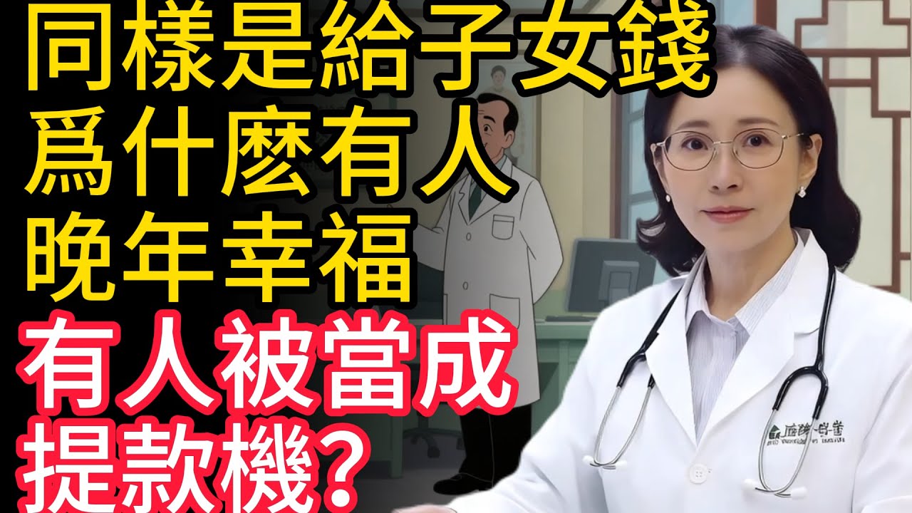 同樣是給子女錢，爲什麽有人晚年幸福，有人被當成提款機？答案在這