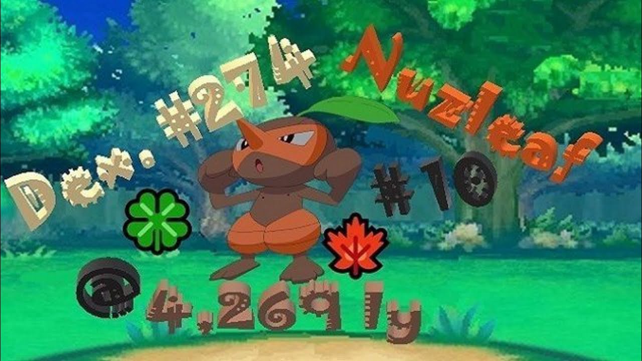 [Pokémon Ultra Sun] - Shiny Nuzleaf @ 4,269 ly {Retro Shiny Hunt 10}💖