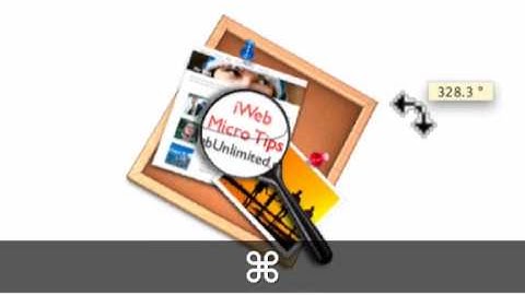 Quick Rotate in iWeb - iWebUnlimited Micro Tip