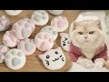 Homemade Marshmallow Recipe | How To Make Kawaii Cat Paw Marshmallow | ASMR Cooking With Tira’s Home