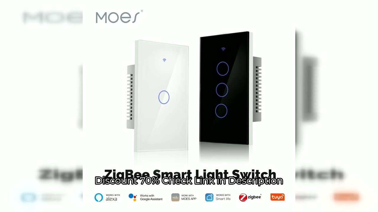 MOES Tuya ZigBee Smart Light Switch Touch Glass Panel Fireproof Neutral Wire Required Remote Control