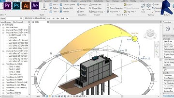 Revit Architectural 1.38. Xoay công trình Project theo hướng thực tế trong Revit