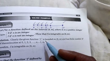 # 1.18, Example of a function which has finite no. of points of discontinuity and hence integrable.