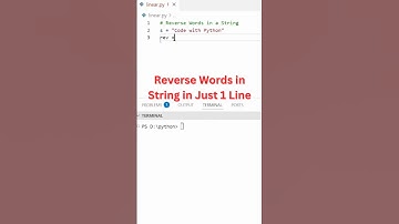 Reverse Words in a String in Just 1 Line!
