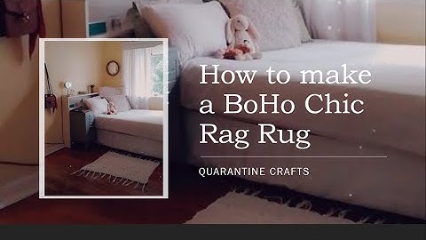 Zero Waste Rag Rug in 10 Easy Steps using a bed sheet and a TV box!