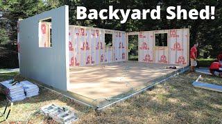 My Dream Backyard Shed is Here! Start to Finish - PART 2 - Thrift Diving
