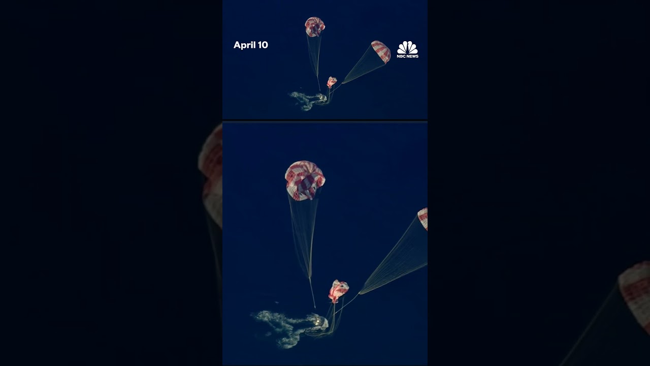 Artemis II astronauts splash down in the Pacific Ocean, concluding mission