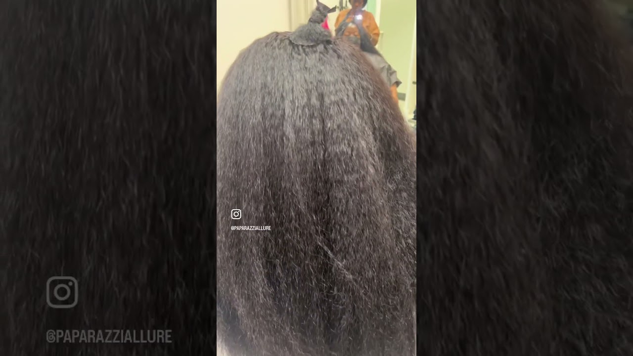 Full Sewin with leave out using Kinky Straight hair | Paparazzi Allure 