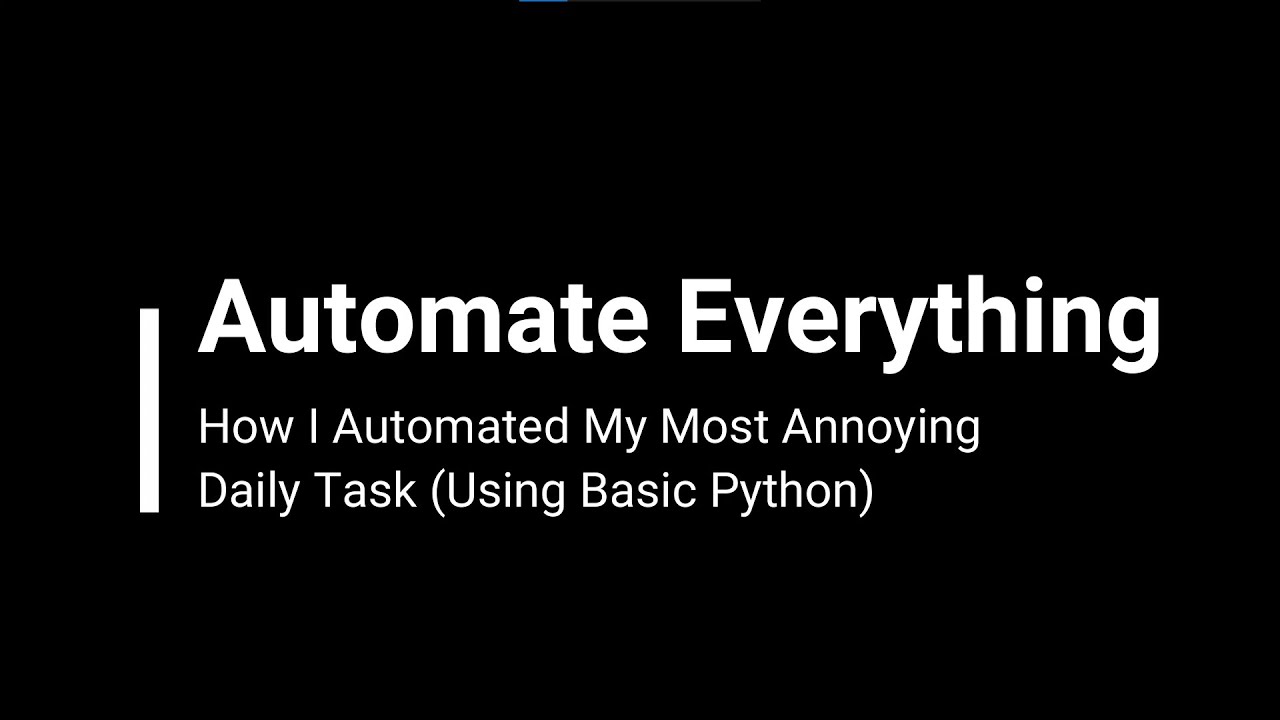 Automate Your File Organization with Python (Beginner Tutorial) - YouTube