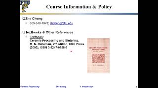 Ceramic Processing L1-01  Textbook Instructor Website Wealth