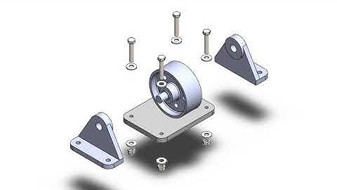 Belt roller support - Explored view - Animation [1]