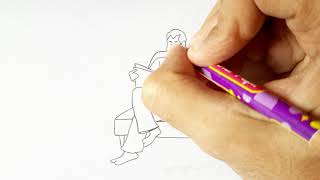 How to Draw Memory Drawing of Man sitting on Sofa reading newspaper l Pencil Sketch (Very easy)