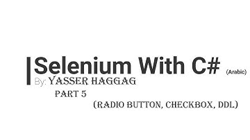 5 Test automation With Selenium WebDriver and C#   RadioButton   CheckBox   DDL