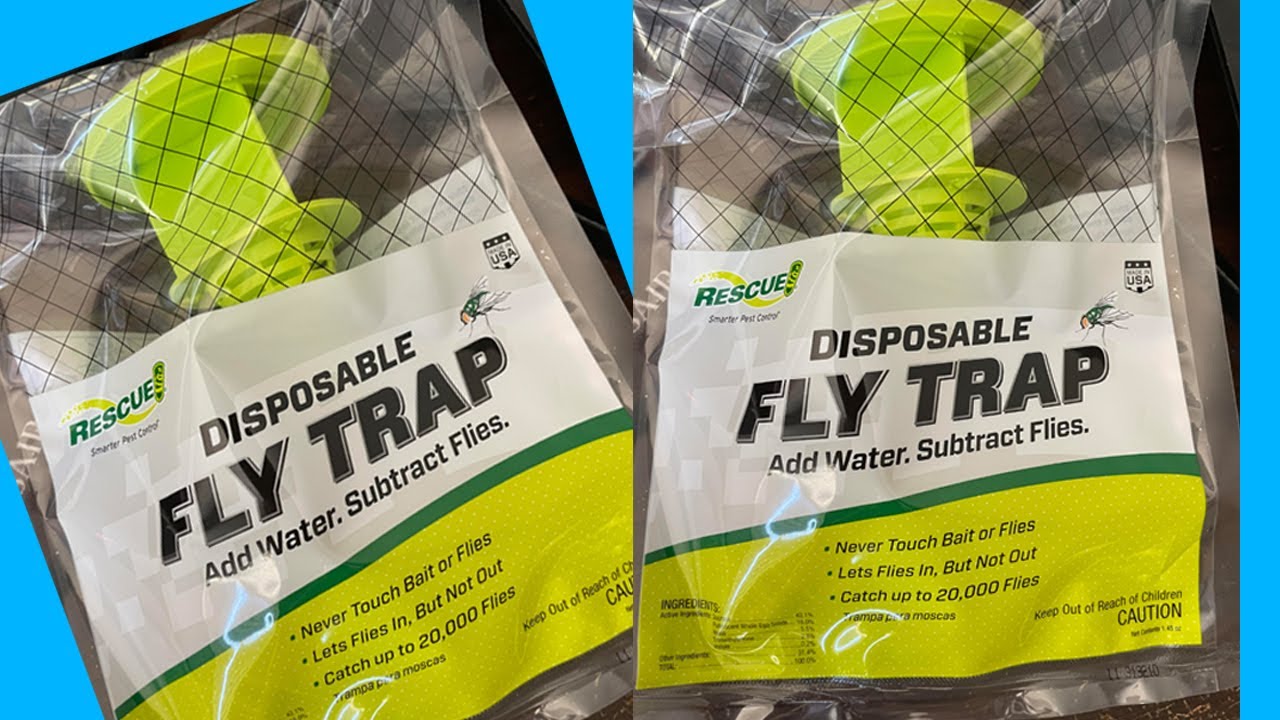 Rescue Disposable Fly trap, our review of this product YouTube
