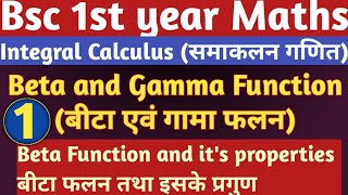 Beta Function | बीटा फलन | Beta function Properties | Bsc 1st year maths | Integral Calculus
