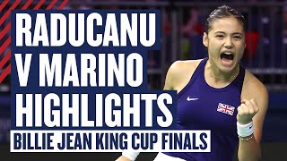 Highlights - Emma Raducanu v Rebecca Marino GB v Canada