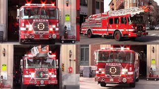 Boston Fire Department | Engine 8 & Ladder Company 1 Responding from Quarters