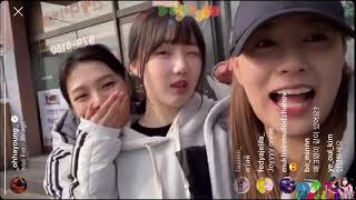 (하영, 조이, 예린)HAYOUNG IG LIVE FEAT RED VELVET JOY & YERIN GFRIEND~18 NOVEMBER 2018~