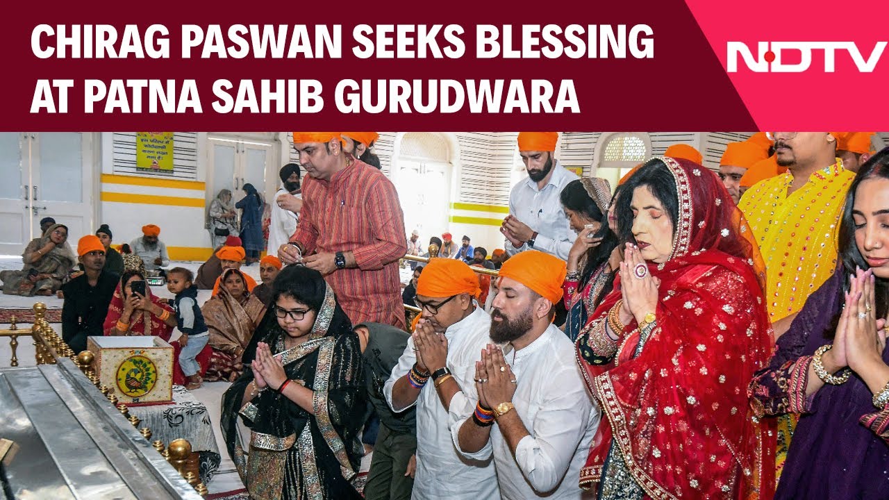 Bihar News | Union Minister Chirag Paswan Seeks Blessing At Patna Sahib Gurudwara With Family