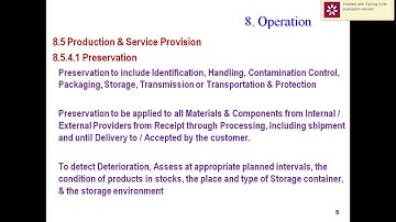 IATF 16949 Clause 8.5.4 | Part 14 | Achal Singh